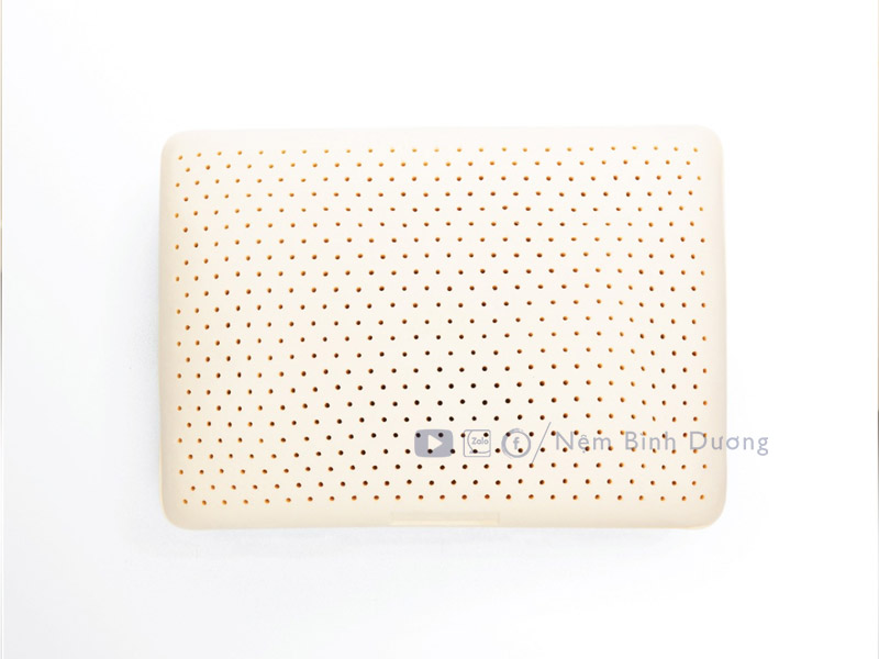 Gối cao su Liên Á Oval - hệ thống lỗ thông hơi trên bề mặt Gối cao su Liên Á Oval