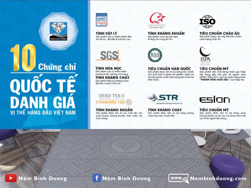 13 Nệm cao su Kim Cương 5Zone Hoạt Tính Biolux - Nệm Bình Dương