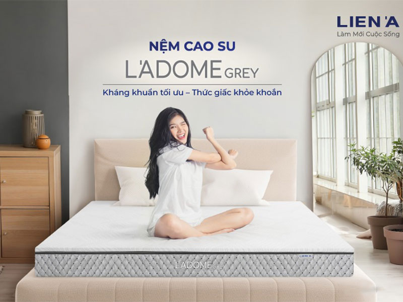 Nệm cao su Liên Á than hoạt tính LA Dome Grey - Nệm Bình Dương
