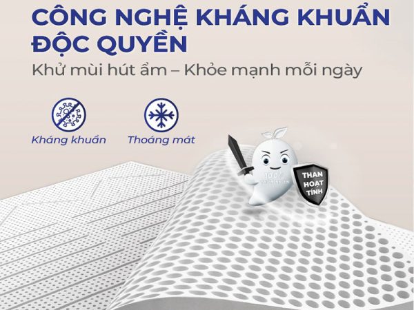 Nệm cao su Liên Á than hoạt tính LA Dome Grey - Nệm Bình Dương