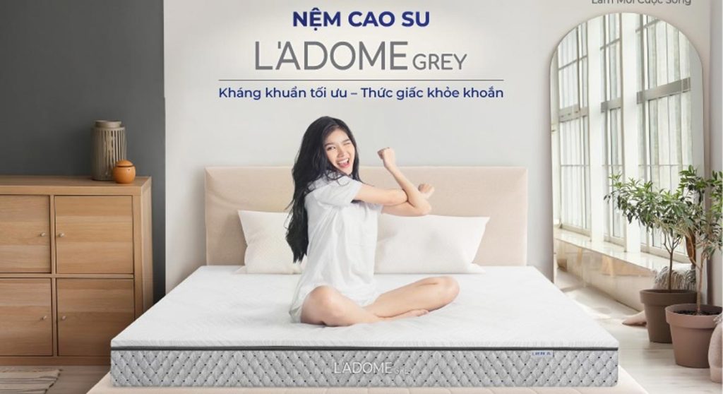 Nệm cao su than hoạt tính Liên Á L'A Dome Grey - Nệm Bình Dương